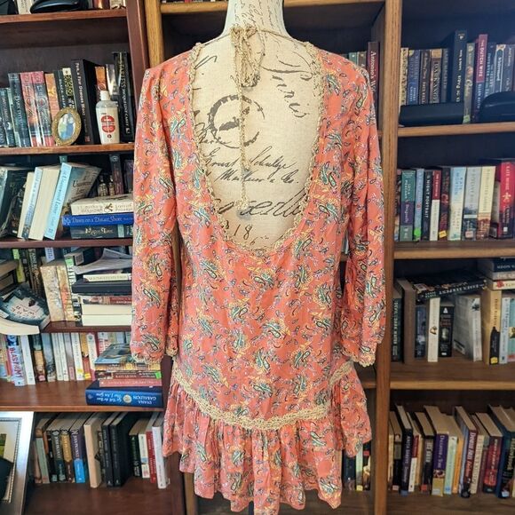 Z&L Europe low back floral boho play dress sz m nwt - Picture 2 of 6